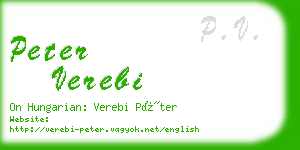 peter verebi business card